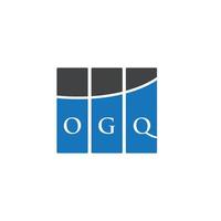 conception de lettre ogq. création de logo de lettre ogq sur fond blanc. concept de logo de lettre initiales créatives ogq. conception de lettre ogq. création de logo de lettre ogq sur fond blanc. o vecteur