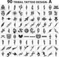 tatouage conception collection peau style tribal bundle vecteur élément de jeu