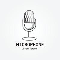 logo microphone image icône conception illustration simple