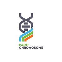 peindre le logo du chromosome vecteur