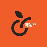 concept de logo orange vecteur