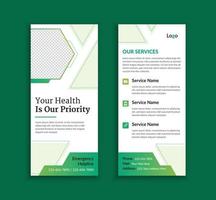 carte de support médical et médical créatif ou modèle de flyer dl vecteur