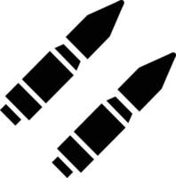 icône de glyphe de munitions vecteur