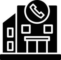 icône de glyphe de centre d'appels vecteur
