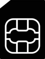 icône de glyphe de carte sim vecteur
