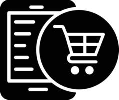 icône de glyphe de boutique en ligne vecteur