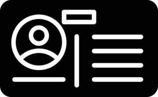 icône de glyphe de carte de visite vecteur