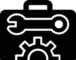 icône de glyphe de boîte à outils vecteur