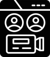 icône de glyphe de réunion vecteur