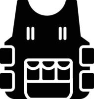 icône de glyphe de gilet vecteur
