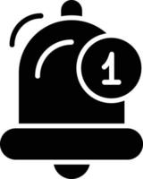 icône de glyphe de cloche de notification vecteur