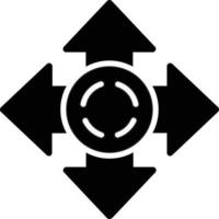icône de glyphe de directions vecteur