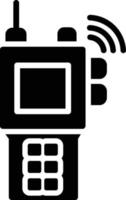 icône de glyphe walkie vecteur