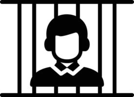 icône de glyphe de prison vecteur
