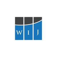 création de logo de lettre wij sur fond blanc. wij concept de logo de lettre initiales créatives. conception de lettre wij. vecteur