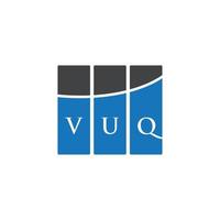 création de logo de lettre vuq sur fond blanc. concept de logo de lettre initiales créatives vuq. conception de lettre vuq. vecteur