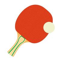 illustration colorée de vecteur de raquette de tennis de table isolé sur fond blanc