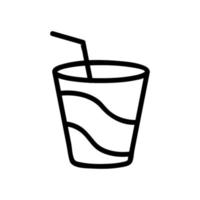 vecteur d'icône de soda délicieux. illustration de symbole de contour isolé
