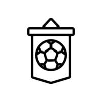 vecteur d'icône de fan de football fanion. illustration de symbole de contour isolé