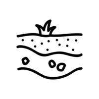 illustration vectorielle de l'icône de croissance des plantes sablonneuses vecteur