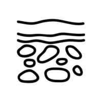 illustration vectorielle de l'icône du sol en pierre vecteur