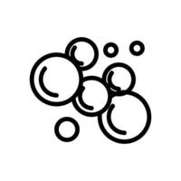 mousse, vecteur d'icône de bulles. illustration de symbole de contour isolé