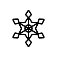 vecteur d'icône de flocon de neige d'hiver. illustration de symbole de contour isolé