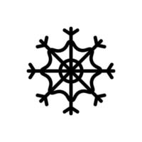 vecteur d'icône de flocon de neige d'hiver. illustration de symbole de contour isolé