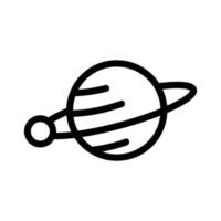 vecteur d'icône planète saturne. illustration de symbole de contour isolé