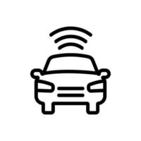 vecteur d'icône de voiture intelligente. illustration de symbole de contour isolé