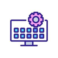 illustration vectorielle de l'icône du panneau de configuration du téléviseur vecteur