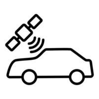 vecteur d'icône de voiture intelligente. illustration de symbole de contour isolé