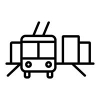 vecteur d'icône de transport urbain. illustration de symbole de contour isolé