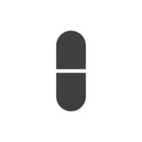 Le signe vectoriel du symbole de la capsule de pilule est isolé sur un fond blanc. couleur d'icône de capsule de pilule modifiable.