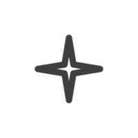 Le signe vectoriel du symbole étoile est isolé sur un fond blanc. couleur de l'icône étoile modifiable.