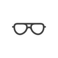 Le signe vectoriel du symbole des lunettes est isolé sur un fond blanc. couleur d'icône de lunettes modifiable.