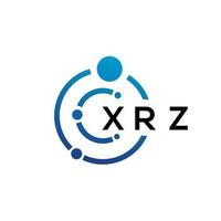 création de logo de technologie de lettre xrz sur fond blanc. xrz creative initiales lettre il concept de logo. conception de lettre xrz. vecteur