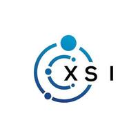 création de logo de technologie de lettre xsi sur fond blanc. xsi creative initiales lettre il concept de logo. conception de lettre xsi. vecteur