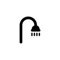 Le signe vectoriel du symbole de la douche est isolé sur un fond blanc. couleur d'icône de douche modifiable.