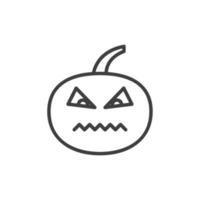 Le signe vectoriel du symbole jack o lantern est isolé sur un fond blanc. couleur de l'icône jack o lantern modifiable.