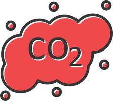 icône remplie de co2 vecteur