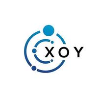 création de logo de technologie de lettre xoy sur fond blanc. xoy initiales créatives lettre il logo concept. conception de lettre xoy. vecteur