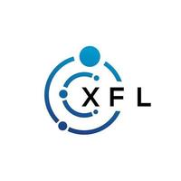 création de logo de technologie de lettre xfl sur fond blanc. xfl initiales créatives lettre il concept de logo. conception de lettre xfl. vecteur