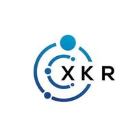création de logo de technologie de lettre xkr sur fond blanc. xkr initiales créatives lettre il concept de logo. conception de lettre xkr. vecteur