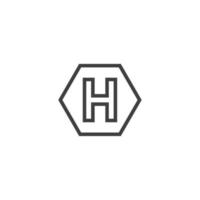 Le signe vectoriel du symbole de l'héliport est isolé sur un fond blanc. couleur de l'icône de l'héliport modifiable.