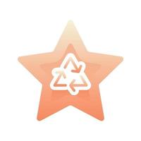 recycler l'élément d'icône de modèle de conception de dégradé de logo star vecteur