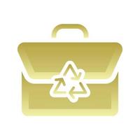 recycler l'élément d'icône de modèle de conception de gradient de logo de valise