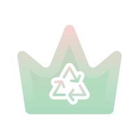 recycler couronne logo gradient design élément icône modèle
