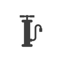 Le signe vectoriel du symbole de la pompe à air est isolé sur un fond blanc. couleur de l'icône de la pompe à air modifiable.