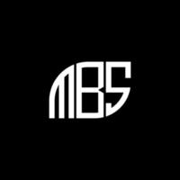 création de logo de lettre mbs sur fond noir. concept de logo de lettre initiales créatives mbs. conception de lettre mbs. vecteur